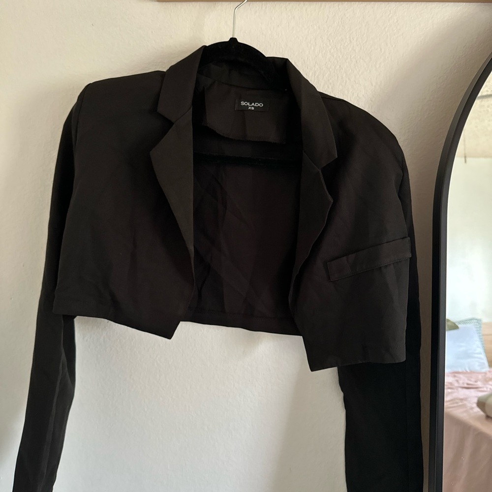 Women's Black Cropped Jacket